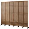 10-Panel Folding Wooden Room Divider with Detachable Base, 200 cm Tall view 1