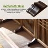10-Panel Folding Wooden Room Divider with Detachable Base, 200 cm Tall view 3