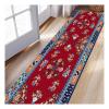 Siunwdiy Red Vintage Kitchen Runner Rug, Low-Pile Moroccan Style, 70 x 290 cm view 1