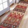 Siunwdiy Red Moroccan Runner Rug, 80 x 150 cm, Non-Slip, Washable view 1