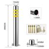 MekUk Stainless Steel Security Bollards, 2-Pack view 2