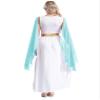 Freebily Women's Greek Goddess Costume Dress, Sleeveless Roman Toga, Light Blue, 3XL view 2