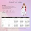 Freebily Women's Greek Goddess Costume Dress, Sleeveless Roman Toga, Light Blue, 3XL view 3