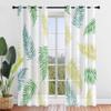 Highdi Tropical Leaf Voile Curtains with Grommets, 2-Piece Set, W132 x H182 cm, Nordic Leaves view 1