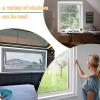 FYHDSH Self-Adhesive Window Insect Screen, White-A, 100 x 145 cm view 4