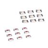 20-Piece 3 × 6 × 2.5 mm SMD Tactile Switches, 2-Pin, White/Red Button Head view 2