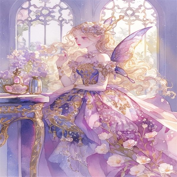 LFYNIORS Adult Fairy Cross-Stitch Kit, 11-Count, 40 x 50 cm, DIY Pre-Printed Starter Set
