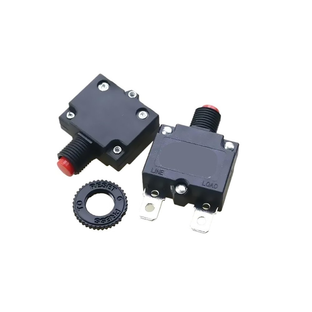 100-Piece Resettable Circuit Breaker Overload Protector Switch, 220 V, with Waterproof Cap (5 A)