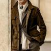 SRZYMJ Men's Wool Coat, Thick Winter Transitional Coat, Parka, Cotton Casual Outdoor Jacket, Softshell, Quilted and Fleece Jacket view 3
