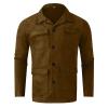 SRZYMJ Men's Wool Coat, Thick Winter Transitional Coat, Parka, Cotton Casual Outdoor Jacket, Softshell, Quilted and Fleece Jacket view 4