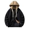 SRZYMJ Men's Leather Winter Coat and Transitional Parka Jacket view 1