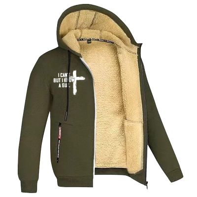 SRZYMJ Men's Parka, Thick Plush-Lined Winter Coat, Transitional Jacket, Casual, Sporty Outdoor, Functional, Softshell, Sweatshirt, Quilted and Fleece Jacket