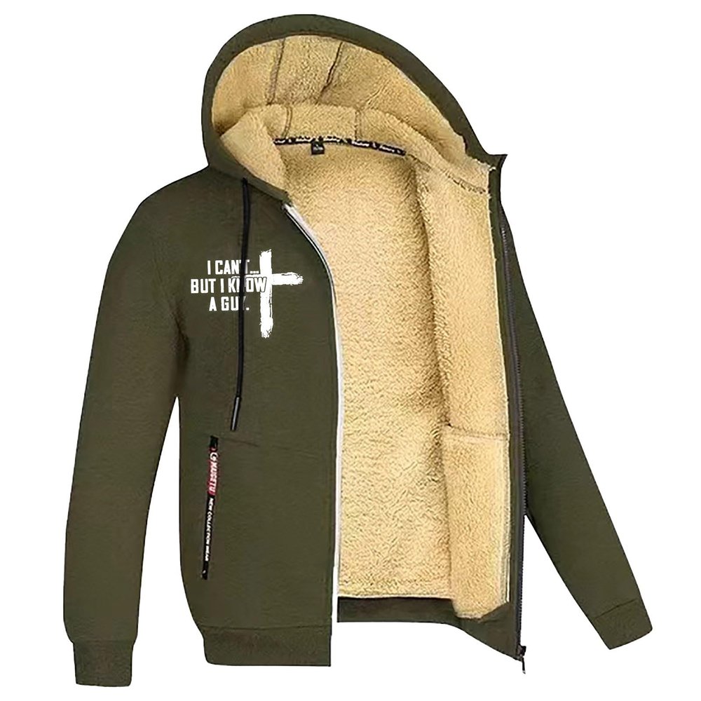 SRZYMJ Men's Parka, Thick Plush-Lined Winter Coat, Transitional Jacket, Casual, Sporty Outdoor, Functional, Softshell, Sweatshirt, Quilted and Fleece Jacket