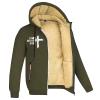 SRZYMJ Men's Parka, Thick Plush-Lined Winter Coat, Transitional Jacket, Casual, Sporty Outdoor, Functional, Softshell, Sweatshirt, Quilted and Fleece Jacket view 1