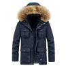 SRZYMJ Men's Winter Jacket Parka Thick Plush-Lined Winter Coat Green Transitional Casual Outdoor Jacket view 1