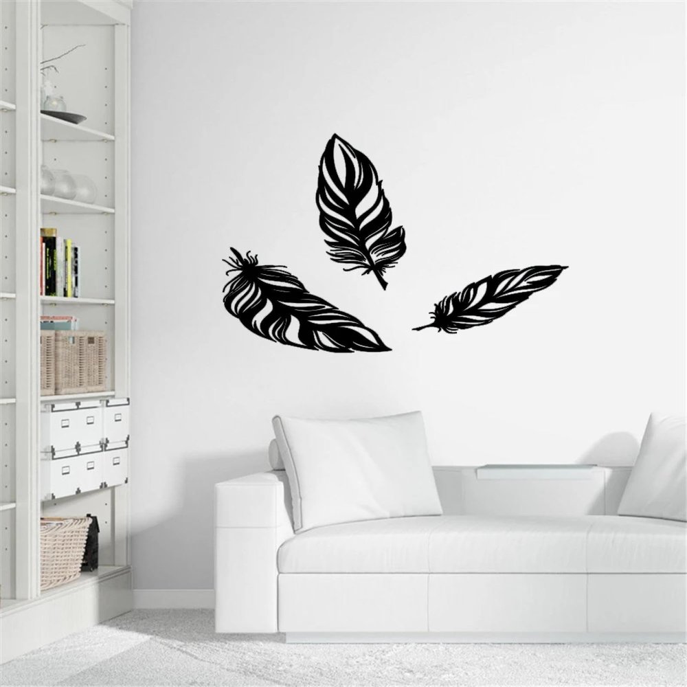 YLLMNOBN Boho Feather Dream Wall Decal for Living Room