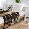 Soft Flannel Throw Blanket, 30 x 50 in, Guitar Pattern view 4