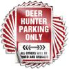 Funny Car Stickers, Deer Hunter Design, Parking, 10-Pack, Funny Bar Signs and Prank Stickers for Adults (6 x 9 cm) view 1