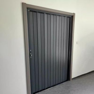 Folding Aluminum Partition Door with Lock and Keys, 30/32/34/36/38/40/42/46/48 in Wide, Double-Folding Sliding Privacy Door for Cabinets