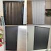 Folding Aluminum Partition Door with Lock and Keys, 30/32/34/36/38/40/42/46/48 in Wide, Double-Folding Sliding Privacy Door for Cabinets view 2