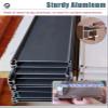 Folding Aluminum Partition Door with Lock and Keys, 30/32/34/36/38/40/42/46/48 in Wide, Double-Folding Sliding Privacy Door for Cabinets view 3