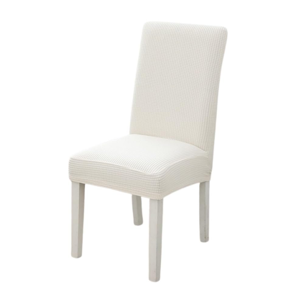 ZYHBBGXFC-XM Set of 2 Short-Back Bar Stool Covers, Solid White