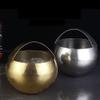 ENSDIEPLS Stainless Steel Ice Bucket with Carry Handle, 2 L, Gold view 2