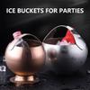 ENSDIEPLS Stainless Steel Ice Bucket with Carry Handle, 2 L, Gold view 3
