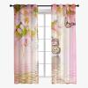 Odot Semi-Sheer Curtains, 3D Butterfly Voile Panels, 2-Piece Set, 55.12 x 108.27 in, Peach Blossom view 4