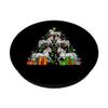 Santa Horses as a Christmas Tree Colorful Lights Farmer PopSockets with Interchangeable PopGrip view 2