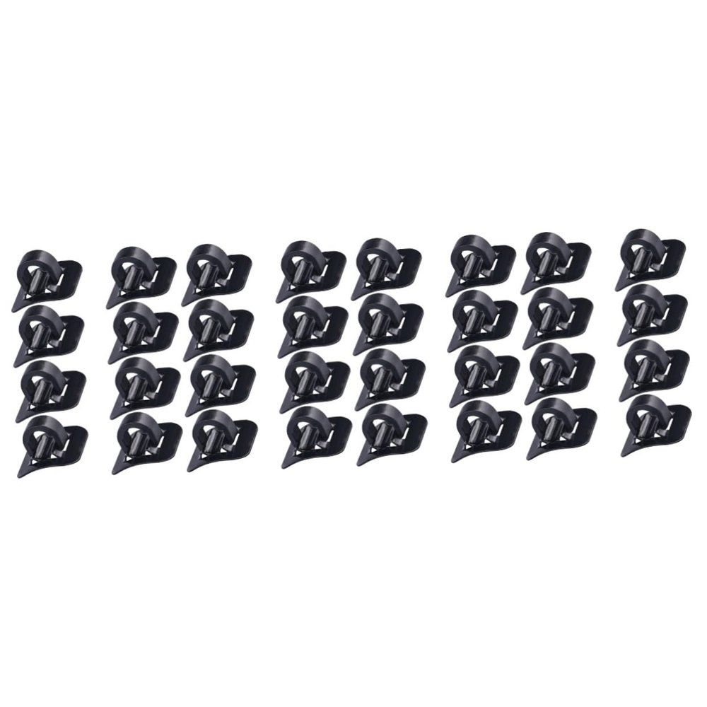 HOMSFOU 32-Piece Bicycle Cable Guides with Self-Adhesive Bases, C-Shaped Clips for Reliable Cable Routing, Suitable for Mountain Bikes and Road Bikes