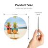 Beach Two Pineapple Sea Premium Round Refrigerator Magnets view 4