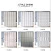 XUEDNGM Mold-Resistant Fabric Shower Curtain 130 x 170 cm, Multicolor Grid view 3