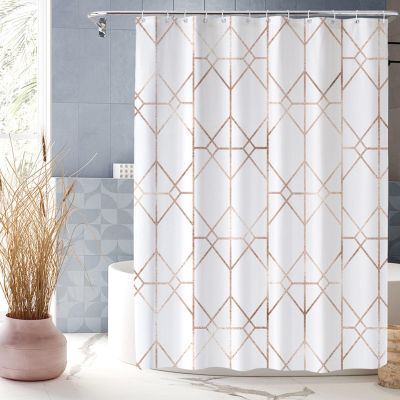 XUEDNGM Anti-Mildew Shower Curtain, 150 x 180 cm, Waterproof, Washable, Abstract Design