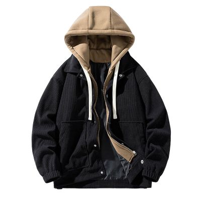SRZYMJ Men's Winter Parka, Waterproof, Thick Transitional Coat, Softshell Jacket