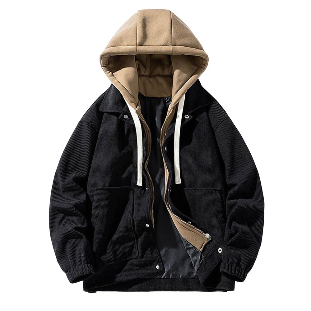 SRZYMJ Men's Winter Parka, Waterproof, Thick Transitional Coat, Softshell Jacket