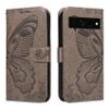 XFDSFDL Case for Google Pixel 7 Pro, PU Leather Flip Cover with Butterfly Fairy Pattern, Stand and Wallet, Gray view 1