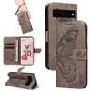 XFDSFDL Case for Google Pixel 7 Pro, PU Leather Flip Cover with Butterfly Fairy Pattern, Stand and Wallet, Gray view 2