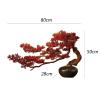 MOOWI Artificial Chinese Bonsai Tree, Zen Faux Green Plant in Pot view 2