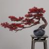 MOOWI Artificial Chinese Bonsai Tree, Zen Faux Green Plant in Pot view 4