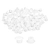 QUARKZMAN 150-Pack 8mm Screw Hole Covers, White Plastic Snap-In Caps for Furniture and Cabinets view 1