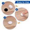 QUARKZMAN 150-Pack 8mm Screw Hole Covers, White Plastic Snap-In Caps for Furniture and Cabinets view 3