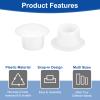 QUARKZMAN 150-Pack 8mm Screw Hole Covers, White Plastic Snap-In Caps for Furniture and Cabinets view 4