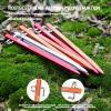 AVOFOREST Tent Stakes, 8-Pack, 8 in, Lightweight Aluminum, Orange view 2
