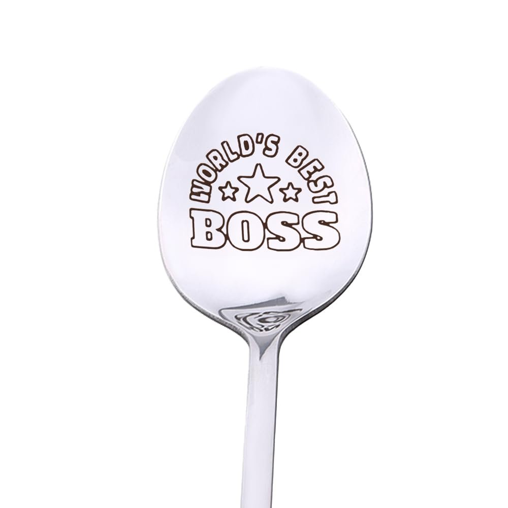 Engraved Best Boss Spoon Gift for Men and Women