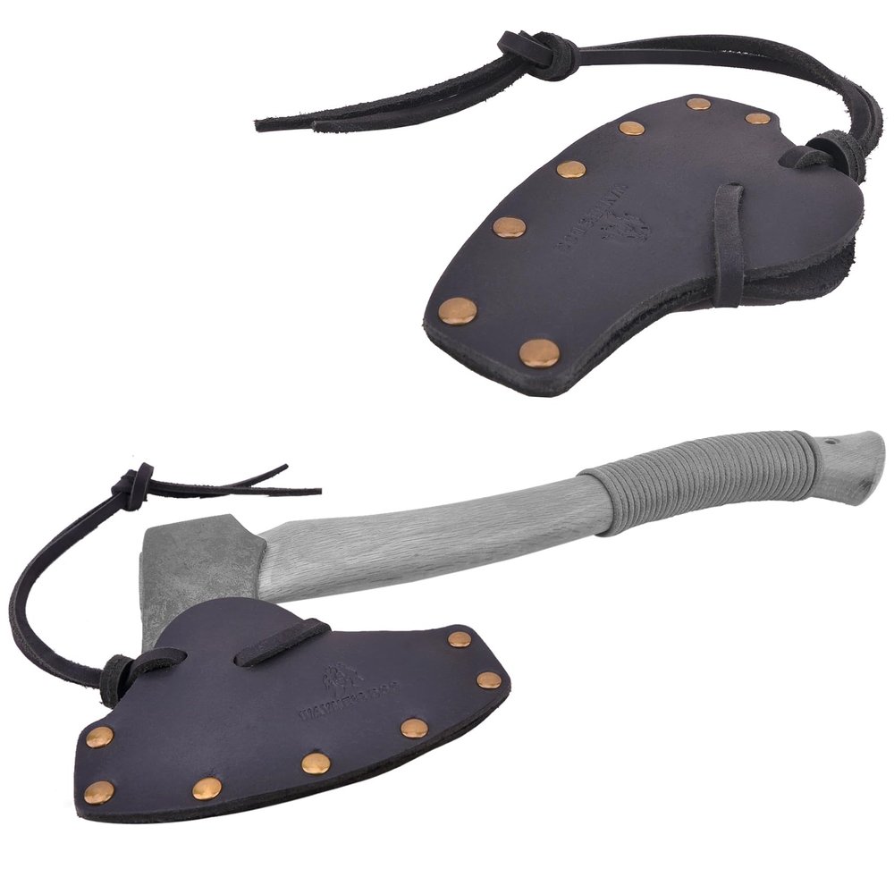 Leather Hatchet Sheath, Black, XL