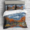 REALIN Fairyland Tranquil Autumn Woodland Duvet Cover Set, 3/4-Piece, for Children, Boys and Girls (C, King—220×230 cm—3 PCS) view 2