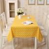 Homxi Yellow Geometric Cotton Tablecloth, 140 W x 250 L cm view 3