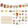 25-Piece Cowboy Photo Props with Cowboy Flag Set view 1