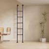 AYVADA Wall-Mounted Attic Ladder for Bunk Beds, 100–150 cm, Black Forged-Iron Metal Ladder view 1